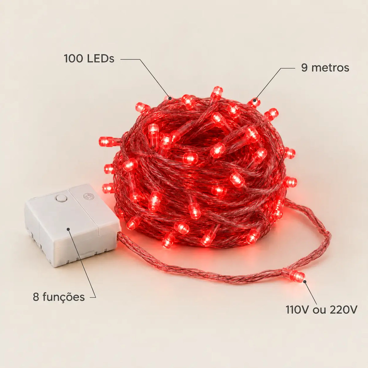Cordão LED Pisca Pisca -9metros