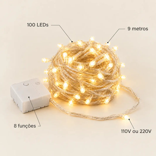 Cordão LED Pisca Pisca    -9metros